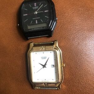 Citizen Gold and Black Quartz Watches